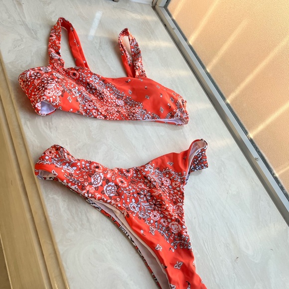 Orange Two piece Bathing Suit - Picture 8 of 8